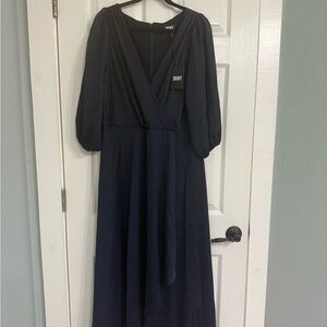 DKNY Dark Blue Long Sleeve Dress